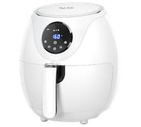 Taylor Swoden Eva - Freidora de aire sin aceite, 1200W, tamaño compacto: 2.6 litros, pantalla LED, panel táctil, 6 programas automáticos. Libre de BPA. Color blanco.