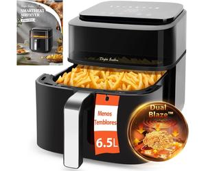 Taylor Swoden Freidora de Aire sin Aceite 6.5L con Doble Resistencia, 1800W, 8 Funciones, Ventana de Visualización, Libro de Recetas Incluido, Panel LED Táctil, Rejilla Antiadherente, Libre de BPA.