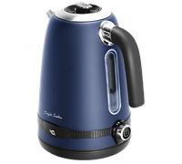 Taylor Swoden Sinbad - Hervidor de agua de 1,7 l, 2200W. Diseño retro, temperatura ajustable, pantalla LED con visualización de temperatura, función mantener temperatura. Libre de BPA, color azul