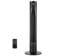 Taylor Swoden Whisper - Ventilador de Torre de 96 cm, Bajo consumo 45 W, Ventilador con oscilación de 70 °, Silencioso, 3 Velocidades, 4 Modos, Pantalla LED y Temporizador de 12 H, Negro(01I3D)