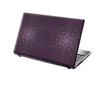 TaylorHe - Vinilo adhesivo para portátil de 39.6 cm y 38.1 cm con patrones coloridos y laminado de efecto piel, fabricado en Reino Unido, bonito patrón morado