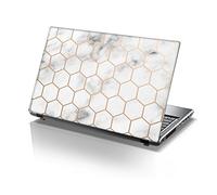 TaylorHe - Vinilo adhesivo para portátil de 39.6 cm y 38.1 cm con patrones coloridos y laminado de efecto piel, fabricado en Reino Unido