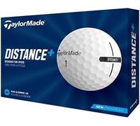 TaylorMade Bola DE Golf Distance+, Blanco, Talla única (Paquete de 3)