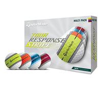 TaylorMade Golf Tour Response Stripe Ball Multi Pack Docena, Blanco