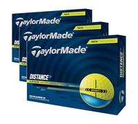 TaylorMade New Distance+ 2025 Bolas de Golf (Amarillo, Talla Única) (Paquete de 3)