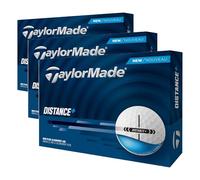 TaylorMade New Distance+ 2025 Bolas de Golf (Blanco, Talla Única) (Paquete de 3)