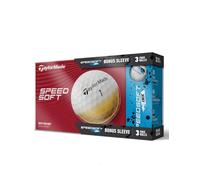 TaylorMade Speed Soft Blancas + Regalo Pack 3 Ink Blue, Bolas de Golf, 15 Unidades