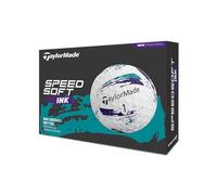 TaylorMade TM26 SpeedSoft Ink - Pelotas de Golf para Hombre, 12 Unidades (Aqua/Morado)