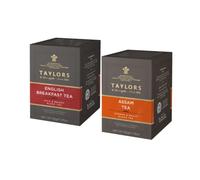 Taylors® | Desayuno Inglés 20 Filtros | Té Negro Assam 20 Filtros | Surtido de Tés Negros en Bolsas Individuales (2 Cajas)