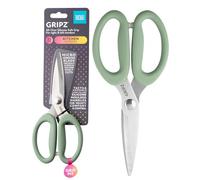 Taylors Eye Witness Gripz - Tijeras de cocina de 21 cm, cuchillas de acero inoxidable microdentadas, asas de silicona de agarre suave, tijeras ambidiestras para alimentos y cocina para uso diario en