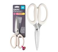 Taylors Eye Witness Gripz - Tijeras de cocina de 21 cm, cuchillas de acero inoxidable microdentadas, asas de silicona de agarre suave, tijeras ambidiestras para alimentos y cocina para uso diario en