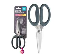 Taylors Eye Witness Gripz - Tijeras de cocina de grafito de 21 cm, cuchillas de acero inoxidable microdentadas, asas de silicona de agarre suave, tijeras ambidiestras para alimentos y cocina para uso