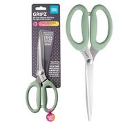 Taylors Eye Witness Gripz - Tijeras domésticas de 24 cm, hojas de acero inoxidable rectificadas con precisión, asas de silicona de agarre suave, tijeras ambidiestras multiusos para uso diario en el