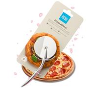 Taylors Eye Witness Rueda cortadora de pizza de aluminio, hoja de acero inoxidable, fácil deslizamiento a través de la masa, protector de mano para mayor seguridad, apto para lavavajillas, color flor