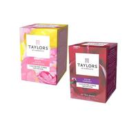 Taylors® | Infusión de Limonada Rosa + Té de Hierbas Cereza, Hibisco, Pétalos de Rosa Mosqueta - 2 x 20 Filtros (100 Gr) | Infusiones de hierbas sin cafeína