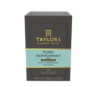 Taylors of Harrogate Pure Peppermint - Infusión - Sin cafeína, ligera y delicada - Menta piperita - 20 bolsitas