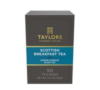 Taylors of Harrogate Scottish Breakfast Tea, 50 Count Tea Bags, 125g,4.41 oz.