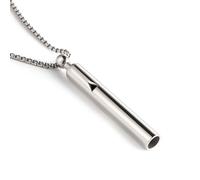 Taylover Collar de respiración para aliviar la ansiedad, collar antiestrés, para dejar de fumar, ayuda a fumar, sin vapor, inhalador para respirar, fácil collar antivapeo (estilo 4-V2, plateado)