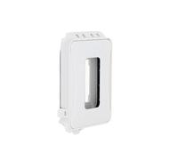 TayMac ML500W - Soporte horizontal/vertical de una sola banda, resistente a la intemperie, ampliable, perfil bajo, extra resistente mientras está en uso, 15 A, color blanco
