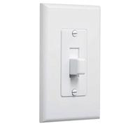 Taymac MW2570W - Placa de pared no metálica con cubierta decorativa, cubierta de interruptor de palanca, una sola banda, blanco liso, paquete de 5