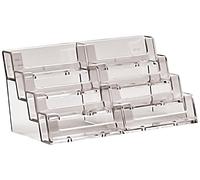Taymar 8BC93 - Soporte para tarjetas (con 8 compartimentos), transparente