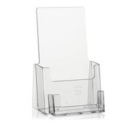 taymar Paquete de 2 soportes para folletos taymar DIN largo (DL) para folletos/folletos con soporte adicional para tarjetas de visita
