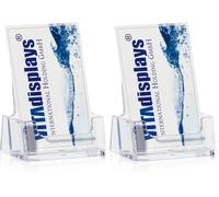 Taymar Portatarjetas de visita vertical transparente (Paquete de 2)