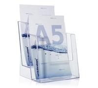taymar - Soporte para folletos, color transparente 2 Fächer