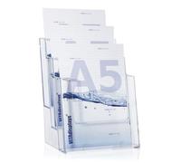 taymar - Soporte para folletos, color transparente 3 Fächer