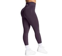 TAYOEA Leggings deportivos para mujer con Scrunch Butt Push Up Booty Lifting Sporthose opacos sin costuras para yoga, gimnasio, uso diario, Jam Cherry, XS
