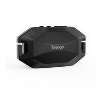 Tayogo Rock Pro Auriculares de Conducción Ósea Impermeables, 4 en 1 Abiertos para Natación, Running y Deporte con Bluetooth, MP3, Radio FM y Modo de Recepción (Negro)