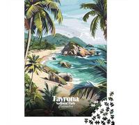 Tayrona Playa Escena Rompecabezas 1000 Piezas para Adultos Todas Edades, Cartón Premium Resistente, Regalo Navideño Festivo, Reto Mental Y Educativo 70x50cm/1000pcs