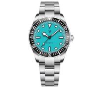 TAYSHILEY NH35 - Reloj de pulsera automático impermeable para hombre, reloj de pulsera analógico de acero inoxidable con luz C3, cuerda automática, Azul cielo RT7910New, Moderno