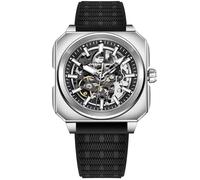TAYSHILEY Pagani Design - Reloj mecánico automático de lujo para hombre, acero inoxidable, resistente al agua, 50 m, reloj deportivo de cristal de zafiro, correa de piel, correa de piel, reloj de