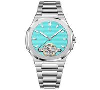 TAYSHILEY Pagani Design YS025 - Reloj de pulsera mecánico automático de acero inoxidable de 42 mm para hombre, resistente al agua hasta 100 m, esfera de cristal de zafiro, corona atornillada