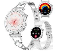 TAYSHILEY Reloj inteligente para mujer, AMOLED de 1.2 pulgadas, pantalla siempre encendida, rastreador de fitness con llamada Bluetooth, monitor de sueño de frecuencia cardíaca, presión arterial para