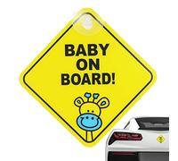 TAYSTE bebé a Bordo Etiqueta engomada del Coche - Calcomanía niño a Bordo - Adhesivo Ventosa Seguridad para Advertencia Coche, Tablero anuncios Adhesivo Fuerte, Pegatina