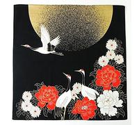 TAYU-TAFU FUROSHIKI - Envoltura tradicional japonesa (luna y grúa), multicolor, 19 x 19 pulgadas