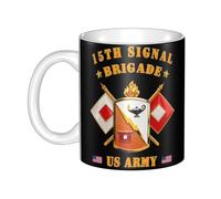 Taza 15.ª Brigada De Señales De Ee. Uu. Taza De Cerámica Cerámica Tazas De Café Elegante Coffee Mug Para Oficina Desayuno Hogar 330Ml