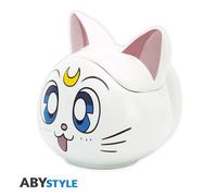 Taza 3D ABYstyle Sailor Moon Artemis con Tapa Decorativa 350 ml