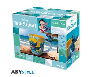 Taza 3D Disney Stitch Hawaiano - Cerámica 460 ml