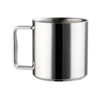 Taza À Café En Acier Inoxydable - Taza Isolée À Double Paroi, Gobelet En Métal Incassable 18/10, Flacon De Voyage Anti-brûlure Avec Large Poignée, Verres De Camping En Plein Air | Pour Les