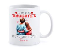 Taza A Mi Querida Hija: Eres Profundamente Amada. Taza De Cerámica Personalizada Mug Funny Coffee Mug Para Cocina Regalo Oficina 330Ml