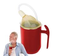 Taza a prueba de derrames para ancianos, taza de alimentación para pacientes y ancianos, tazas de hospital con tapa, diseño seguro para trastornos de personas, suministros para amantes, compañeros de