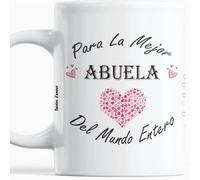 Taza Abuela regalo de cumpleaños La mejor Abuela del mundo Navidad Día de la Abuela Taza Original regalo para las celebraciones de fin de año Bonitos mensajes de amor para las Abuelas