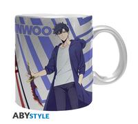 Taza ABYstyle Solo Leveling Jinwoo e Igris 320 ml con Efecto Plateado