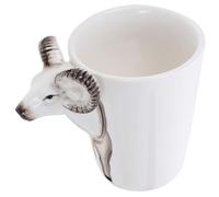 Taza Adorable de Cabra 3d de Cerámica de Color Claro 500ml para Café | Superficie Lisa y Bordes Suaves, Fácil de Limpiar, Agarre Cómodo, Estilo Creativo para Bebida Diaria Estilo Aleatorio