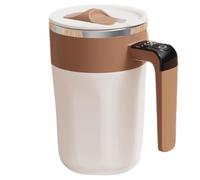 Taza agitadora con pantalla LED de temperatura, portátil, giratoria, para mezclar café, para oficina, cocina, uso eléctrico