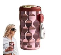 Taza aislada al vacío - Taza de café interior de acero inoxidable, recipiente térmico de 410 ml | Taza de viaje portátil para bebidas calientes o frías para el trabajo, coche, camping y uso diario