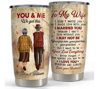 Taza Aislante Acero Inoxidable Tazas De Viaje Isotérmica Reutilizable Vaso Termico Para Mamá Auto Navidad 590 Ml Vaso De Pareja Personalizado Para Mi Esposa, Tú Y Yo